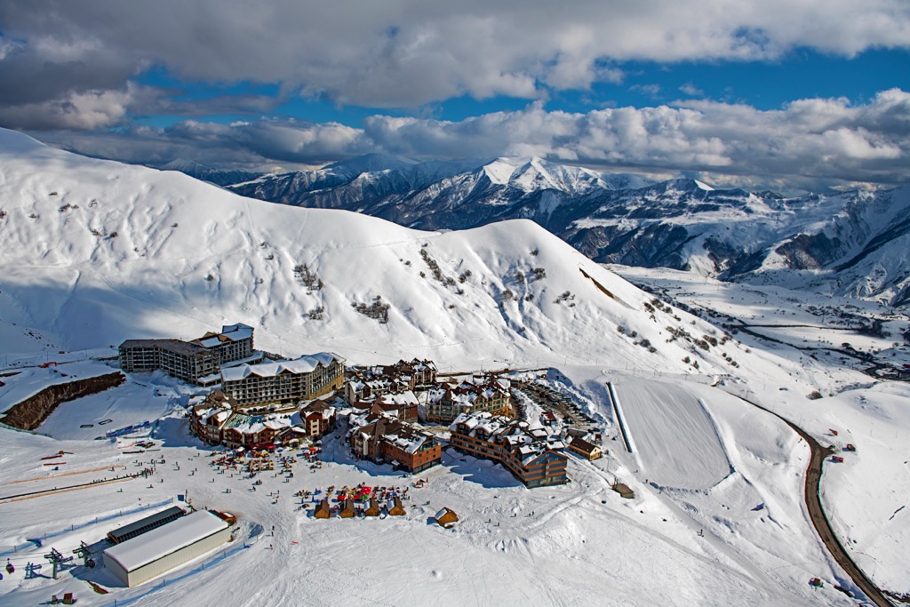 Beautiful,View,On,Caucasian,Mountains,,Gudauri,Ski,Resort,,Georgia.,On